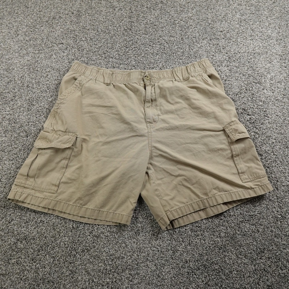 VTG‎ Faded Glory Shorts Mens L Brown Tan Beige Cargo Utility Outdoor Hiking Y2K